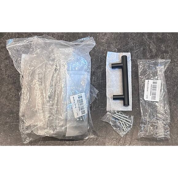 Probrico 10 Pack Flat Black Modern Cabinet Handles, Drawers T Bar, Dresser Pulls - Picture 7 of 8